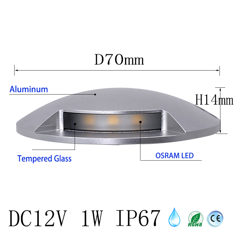 DC12V 1W Led ultrafino imperme - Deck Step Light reseña y precio