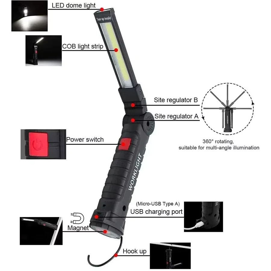 Linterna LED portátil con ganc - Outdoor Lighting Landscape reseña y precio