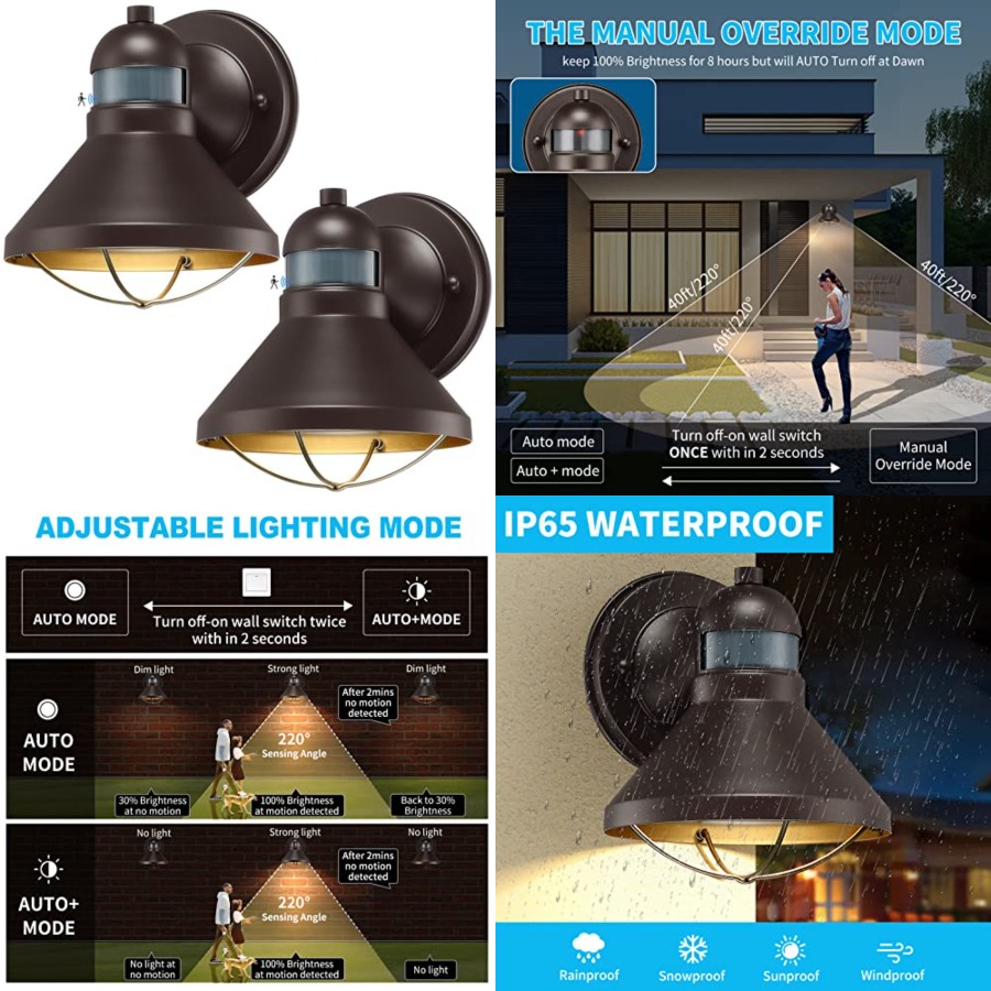 Paquete de 2 Lámparas de Pared - Outdoor Lighting Led reseña y precio