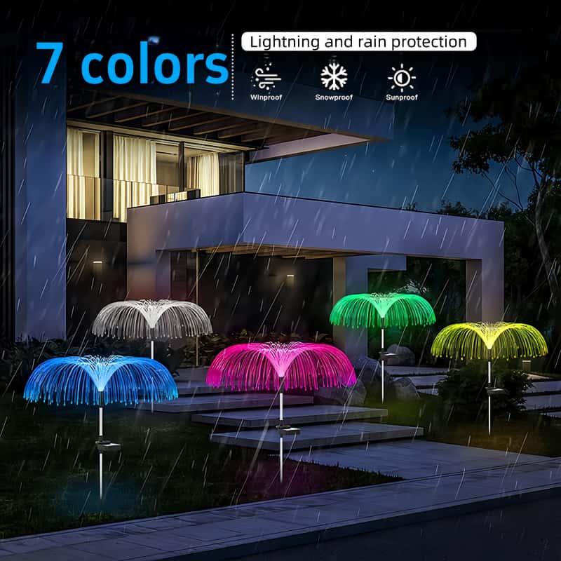 5 luces LED solares con forma  - Outdoor Lighting Pathway reseña y precio