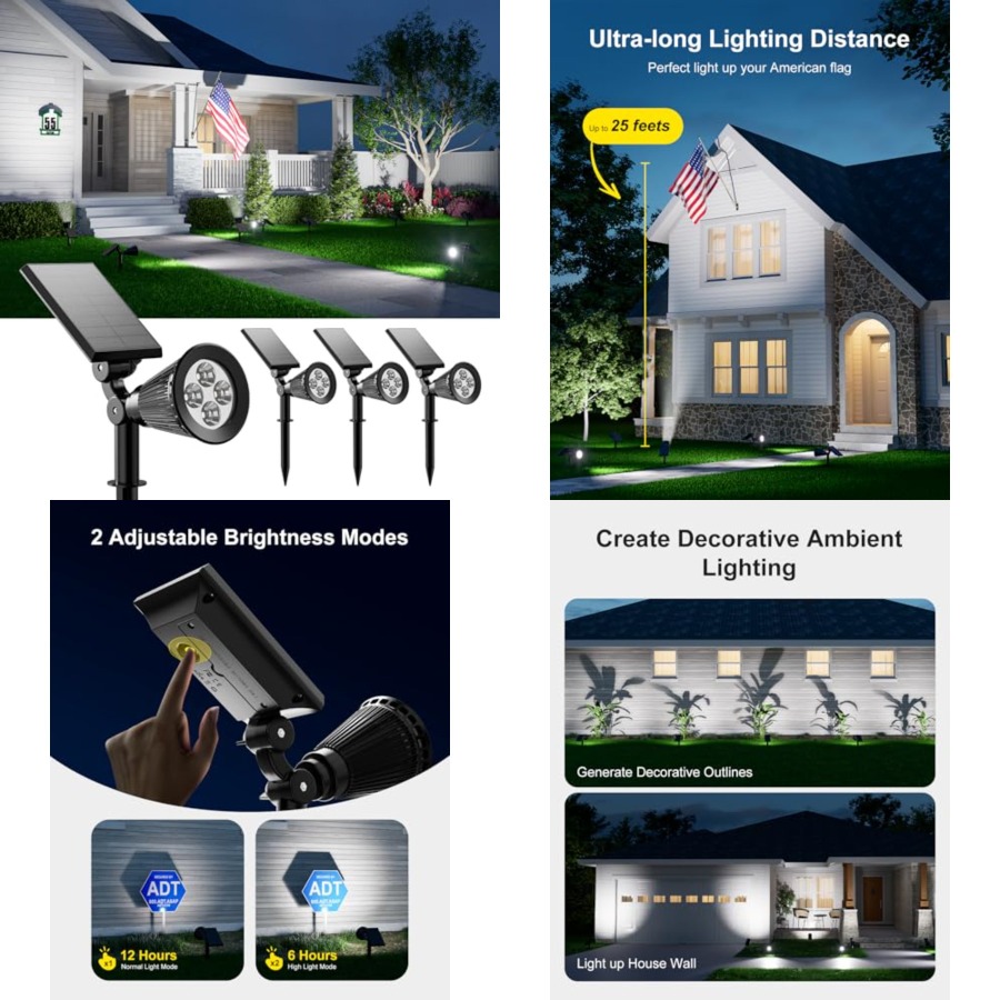 Focos Solares para Exteriores, - Outdoor Lighting Landscape reseña y precio