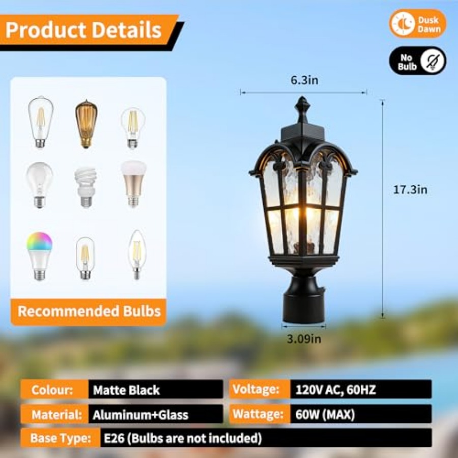 Lámparas de Poste para Exterio - Outdoor Lighting Battery reseña y precio