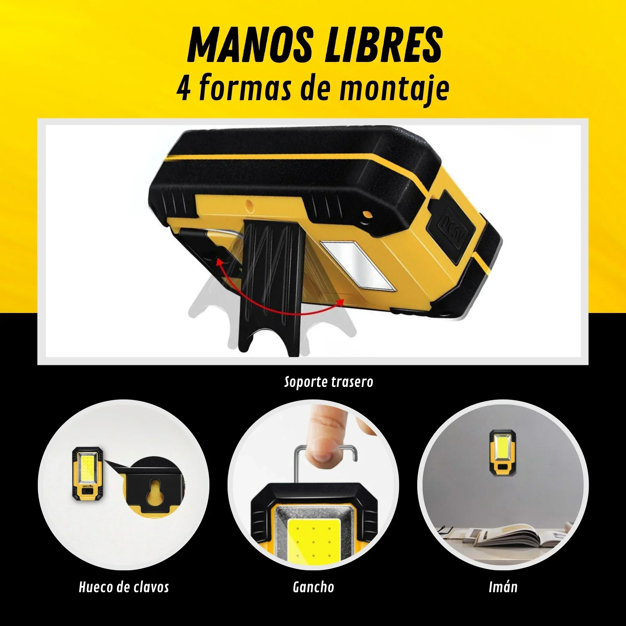 Luz de trabajo recargable port - Outdoor Lighting Landscape reseña y precio
