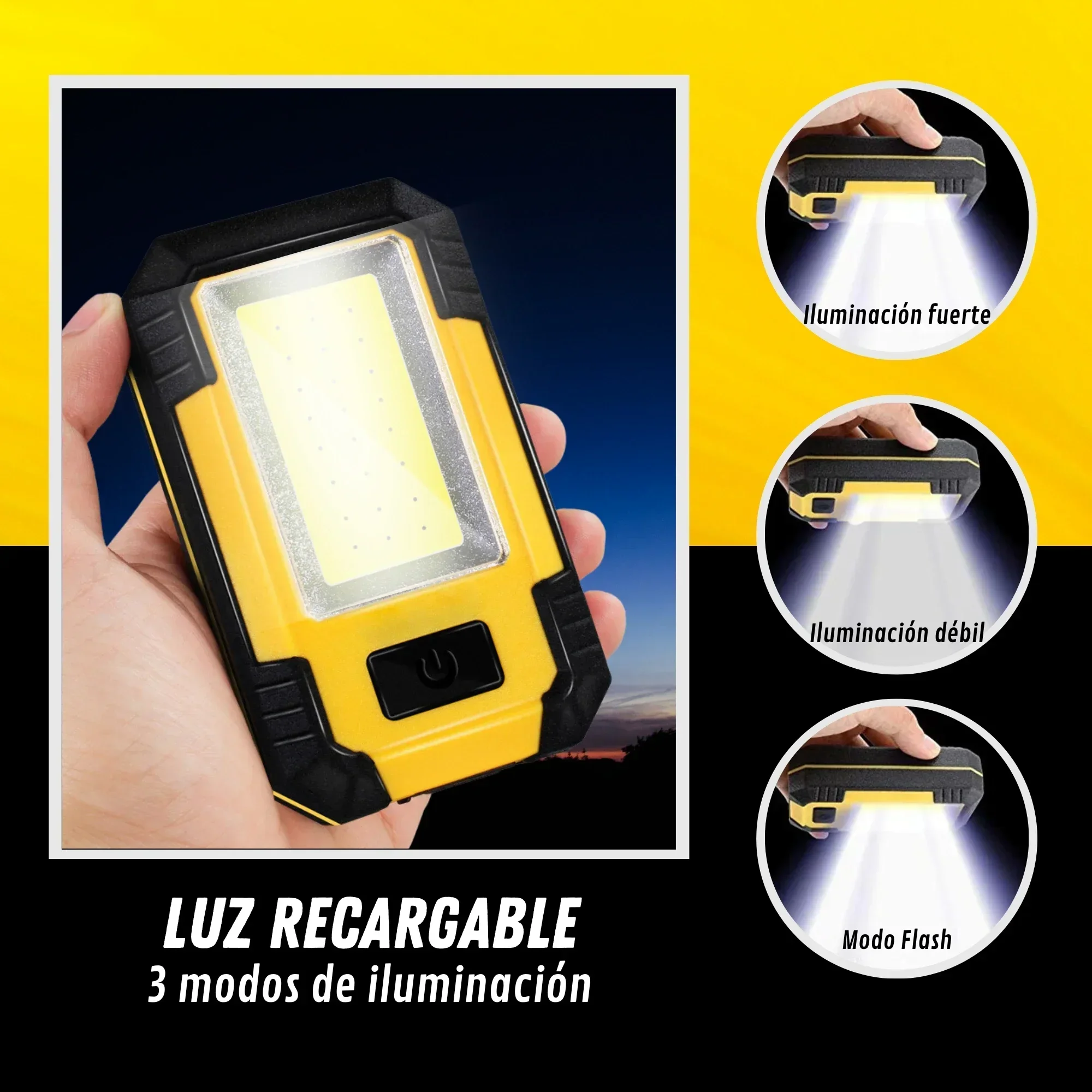 Luz de trabajo recargable port - Outdoor Lighting Landscape reseña y precio