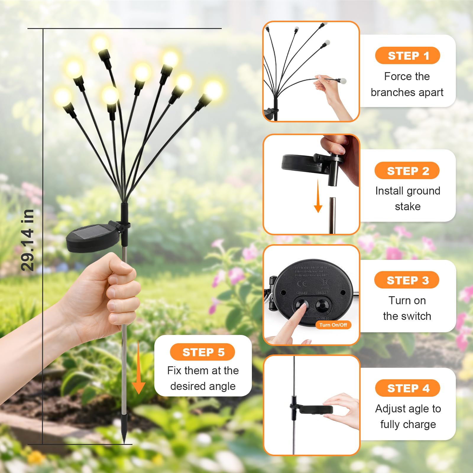 Luces Solares Decorativas para - Outdoor Lighting Pathway reseña y precio