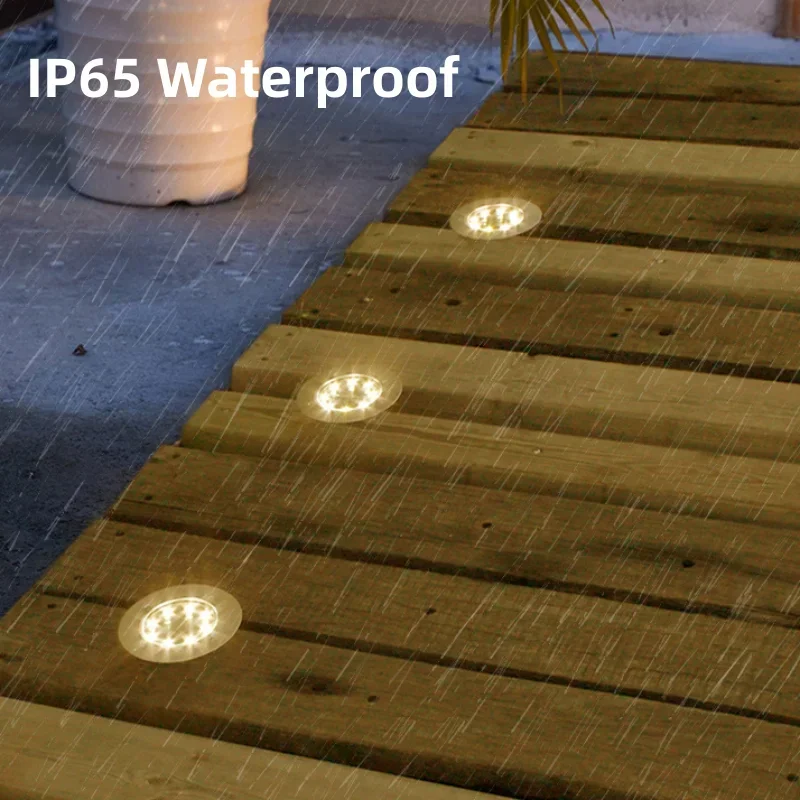 Luces LED solares para jardín, - Deck Step Light reseña y precio