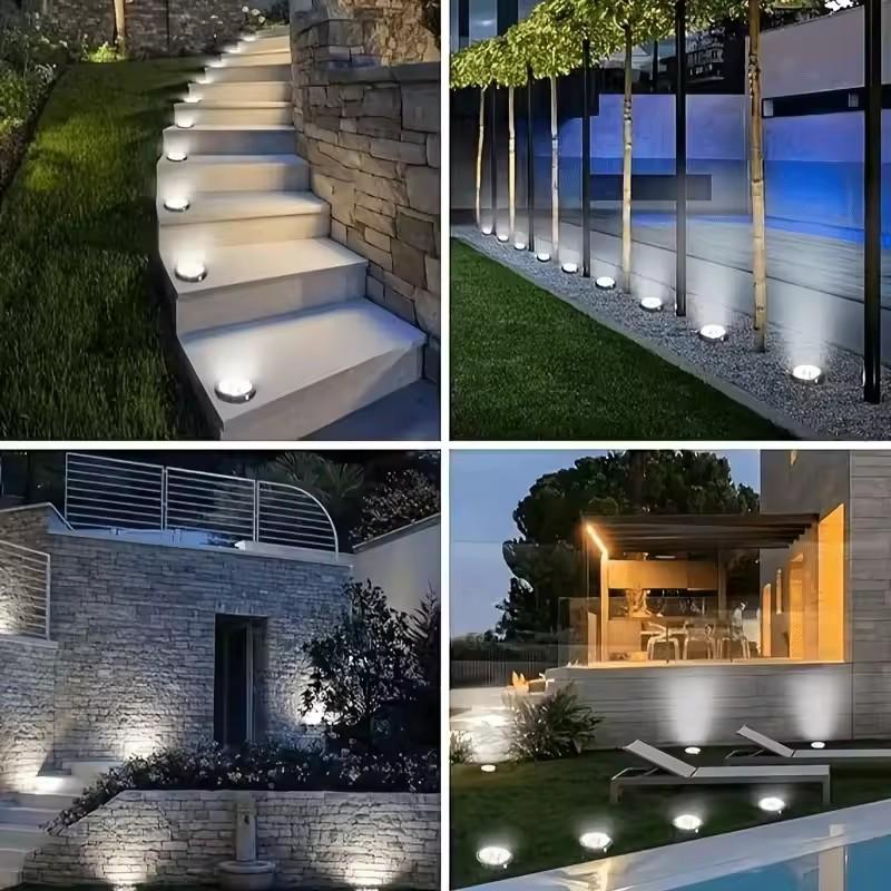 Lámpara solar de disco IP68 im - Deck Step Light reseña y precio