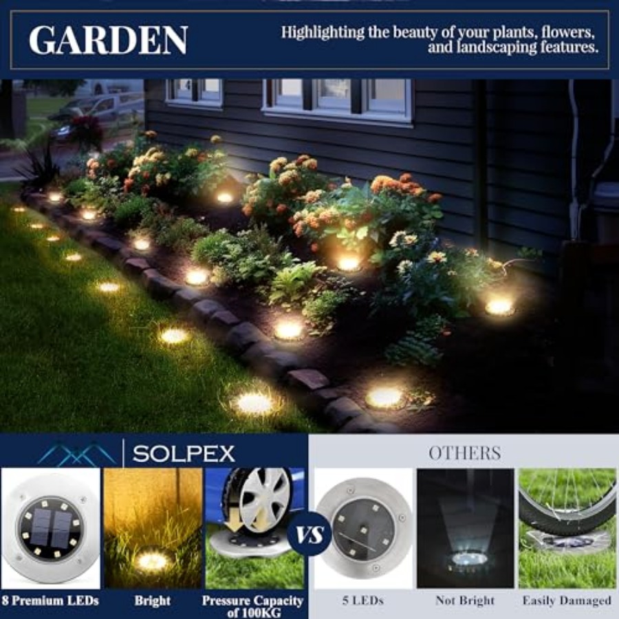 Luces Solares para Jardín, Luc - Outdoor Lighting Landscape reseña y precio